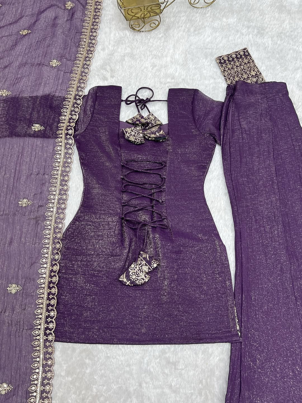 JINAL SHORT KURTI PALAZZO SET