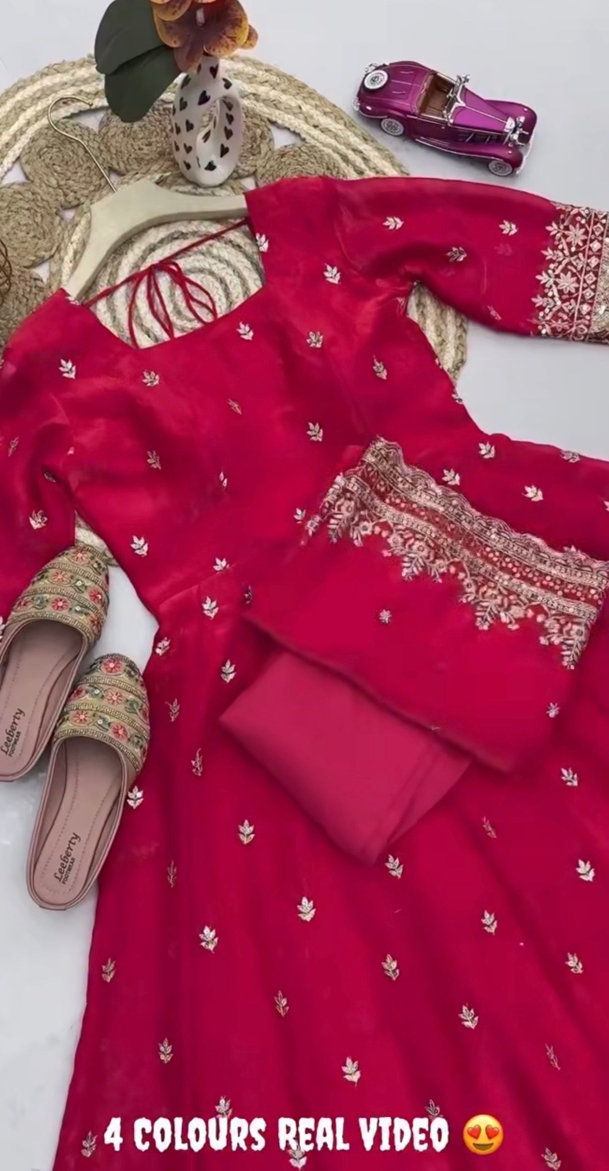 LADO GOWN WITH HEAVY EMBROIDERY