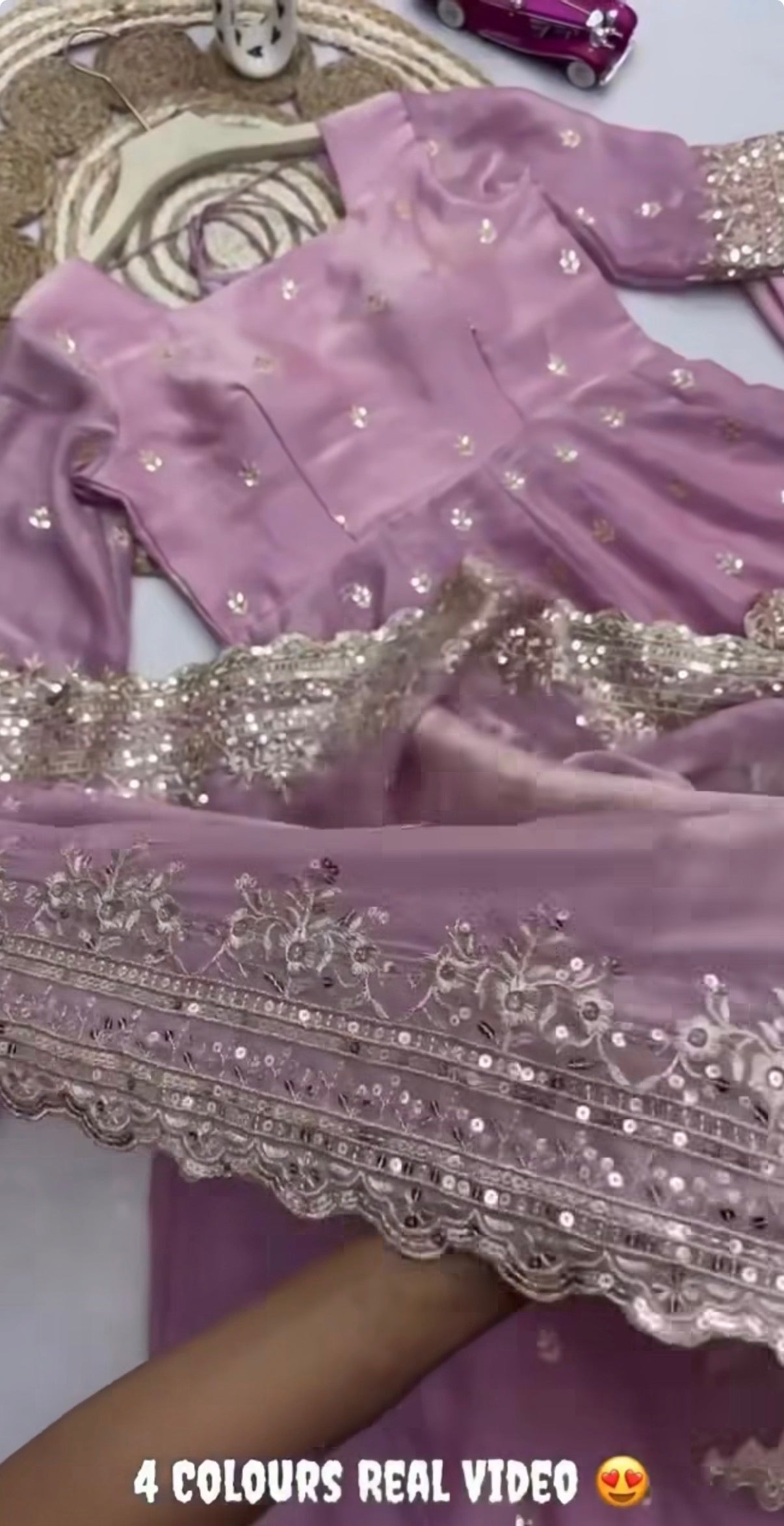 LADO GOWN WITH HEAVY EMBROIDERY